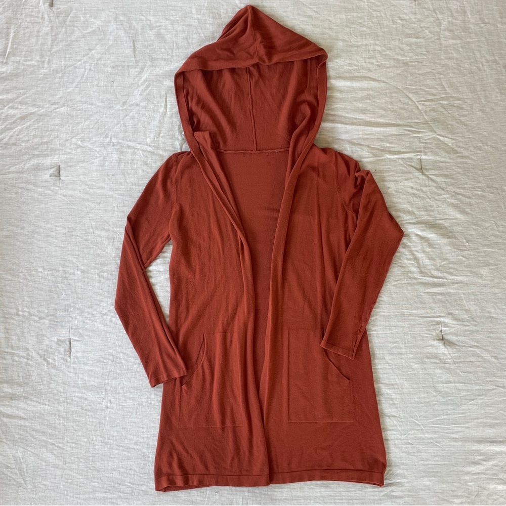 Rust Orange Hooded Sweater